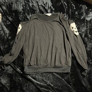 Toska Black Relaxed Cut Out Long Sleeve
